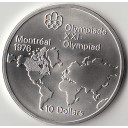 1976 - CANADA XXI Olimpiade 10 Dollari 1° Serie Mappa del Mondo Fdc